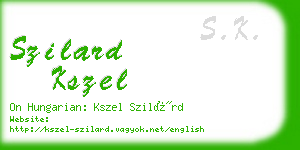 szilard kszel business card